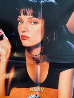 Affiche originale pliée Quad de 1994 du Royaume-Uni 'Pulp Fiction' double face en très bon état