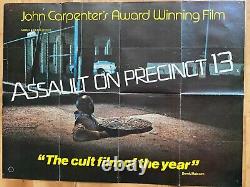 Affiche originale pliée au format quad britannique ASSAULT ON PRECINCT 13 1976 en très bon état