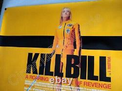 Affiche originale pliée du UK Quad de KILL BILL Vol 1 signée par Tarantino 4 Film