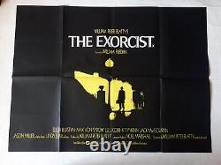Affiche originale rare de l'Exorciste 1973 au format Quad au Royaume-Uni, sans tampon Oscar.