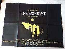 Affiche originale rare du film 'Exorcist' de 1973, format UK quad, sans timbre Oscar