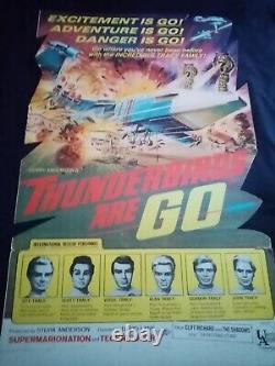 Affiche/panneau publicitaire du film Thunderbirds 1966 Original
