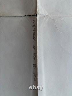 Affiche quad pliée originale du Royaume-Uni de Nightmare on Elm Street part 2 en bon état