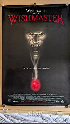 Affiche quadruple du Wishmaster au Royaume-Uni. ORIGINAL ''Rare''