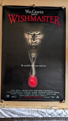 Affiche quadruple du Wishmaster au Royaume-Uni. ORIGINAL ''Rare''