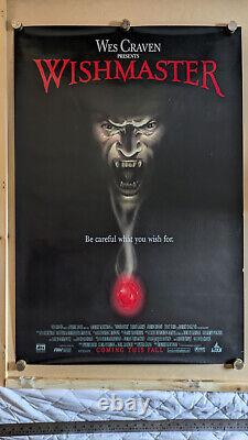 Affiche quadruple du Wishmaster au Royaume-Uni. ORIGINAL ''Rare''