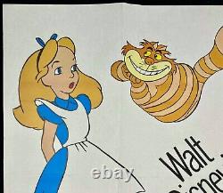 Alice In Wonderland Original Quad Film Affiche Disney 1970 Rr