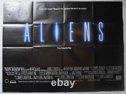 Aliens (1986) Affiche du Cinéma Quad Teaser 30x40 Rare