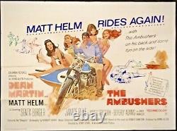 Ambushers Original Quad Movie Poster Dean Martin Matt Helm Henry Levin 1967