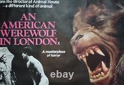 An American Werwolf In London (1981)v. Rare Rolled Original Film Quad Britannique Poster