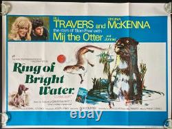 Anneau d'eau brillante AFFICHE DE FILM QUAD ORIGINALE DU ROYAUME-UNI Virginia McKenna 1969