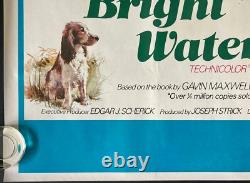 Anneau d'eau brillante AFFICHE DE FILM QUAD ORIGINALE DU ROYAUME-UNI Virginia McKenna 1969