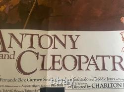 Antoine et Cléopâtre Affiche originale quad du film Charlton Heston Shakespeare 1972