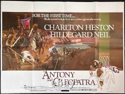 Antony et Cléopâtre Affiche de Film Originale Quad Charlton Heston 1972