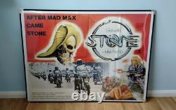 Après Mad Max est venu STONE (1974) très rare affiche originale de film de motards quad du Royaume-Uni