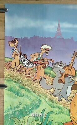 Aristocats (1970, Rr1980) Affiche Originale Du Quadruple Film Britannique Rolled Infolded Disney