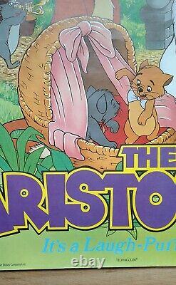 Aristocats (1970, Rr1980) Affiche Originale Du Quadruple Film Britannique Rolled Infolded Disney