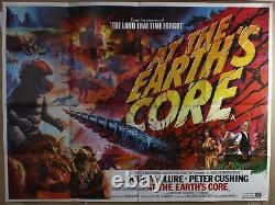 Au Cœur De La Terre Original Quad Film Poster Sci-fi Monstre Très Bon État