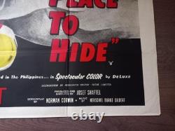 Aucun endroit où se cacher 1956 Affiche britannique Quad David Brian Marsha Hunt