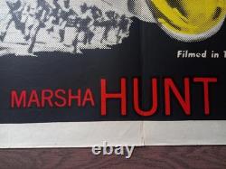 Aucun endroit où se cacher 1956 Affiche britannique Quad David Brian Marsha Hunt