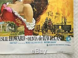 Autant En Emporte Le Vent Quad Affiche Du Film 1969 Clark Gable Vivien Leigh Terpning Art
