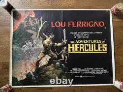 Aventures d'Hercule 1985 Affiche de film Quad Royaume-Uni Lou Ferrigno