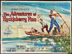 Aventures de Huckleberry Finn Affiche de Film Originale Quad Tony Randall 1960