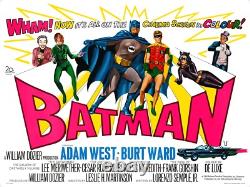 BATMAN (1966) rare British quad 30x40 affiche de film basée sur la série télévisée