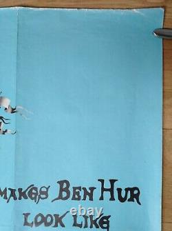 BLAZING SADDLES / MONTY PYTHON ET LE SAINT GRAAL affiche originale d/b quad du Royaume-Uni