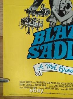 BLAZING SADDLES / MONTY PYTHON ET LE SAINT GRAAL affiche originale d/b quad du Royaume-Uni