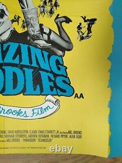BLAZING SADDLES / MONTY PYTHON ET LE SAINT GRAAL affiche originale d/b quad du Royaume-Uni