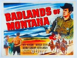 Badlands du Montana Affiche originale britannique de film quad 1957 Rex Reason