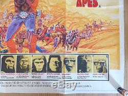 Bataille Pour La Planète Des Apes (1973) - Affiche Originale De Film / Affiche De Film Britannique, Rare