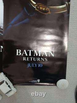 Batman Returns (1992) Ensemble complet de 3 affiches de porte de cinéma originales britanniques