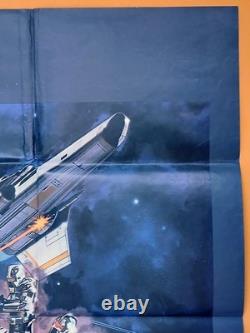 Battlestar Galactica (1978) affiche quad originale britannique, illustration Tanenbaum, science-fiction