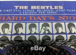 Beatles Une Nuit Difficile Days Original Affiche De Film Quad Uk 1964 Jour