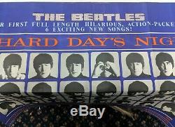 Beatles Une Nuit Difficile Days Original Affiche De Film Quad Uk 1964 Jour