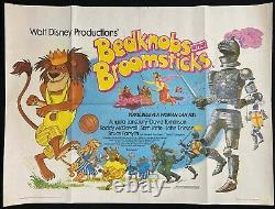 Bedknobs And Broomsticks Original Quad Affiche De Cinéma Angela Lansbury Disney'79rr