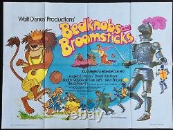 Bedknobs And Broomsticks Original Quad Affiche De Cinéma Walt Disney 1970srr