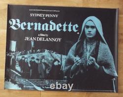Bernadette Un Film De Jean Delannoy 1988 Affiche De Cinéma Originale Du Royaume-uni Quad Rare