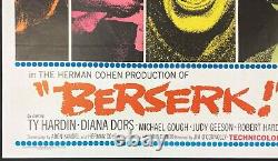 Berserk / Jardin de Torture Affiche Originale Quad Film Joan Crawford Amicus Cushing