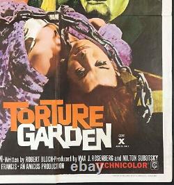 Berserk / Jardin de Torture Affiche Originale Quad Film Joan Crawford Amicus Cushing