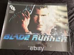 Blade Runner 1982 Bfi Library Rare Original Movie Poster 30x40 Uk Quad