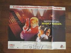 Blade Runner 1982 Original Britannique Quad Affiche Du Film Harrison Ford