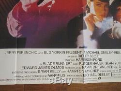 Blade Runner 1982 Original Britannique Quad Affiche Du Film Harrison Ford