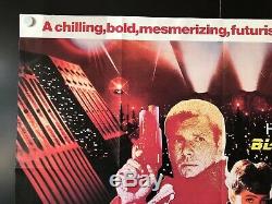 Blade Runner (1982) Original / Vintage Affiche Du Film Sur 40 X 30 British Quad Nm