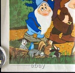 Blanche-Neige et les Sept Nains Affiche de Film Quad Original Disney 1972 RR