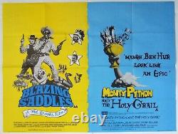 Blazing Saddles/monty Python And The Holy Grail Original Quad Film Poster 1975