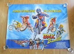 Bmx Bandits Original 1983 Uk Cinema Quad Film Affiche V Rare Lamine Nicole Kidman