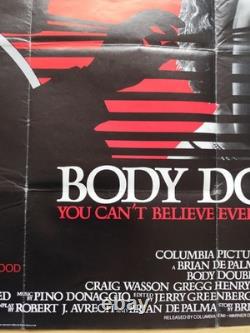 Body Double (1984) UK Quad SS Brian De Palma Thriller Érotique Suspense